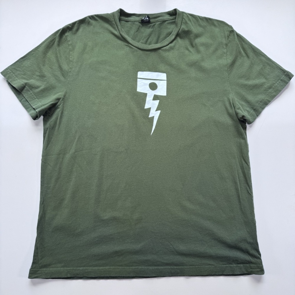 DEUS EX MACHINA Short Sleeve T-Shirt Tee Logo Mens XLarge Green